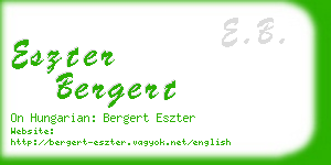 eszter bergert business card